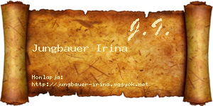 Jungbauer Irina névjegykártya
